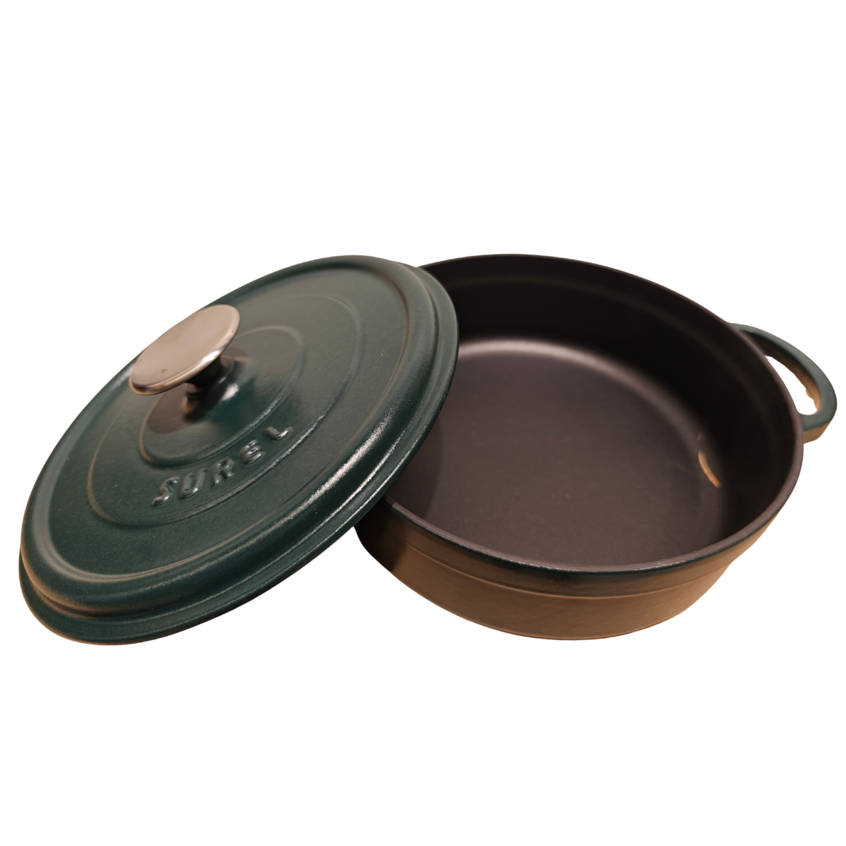 Sürel 24 cm Yuvarlak Sığ Tencere Saten Yeşil