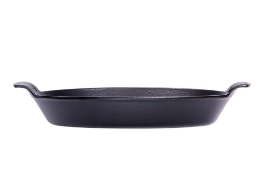 Sürel 23*17 cm Oval Düz Tabak Sahan Mat Siyah