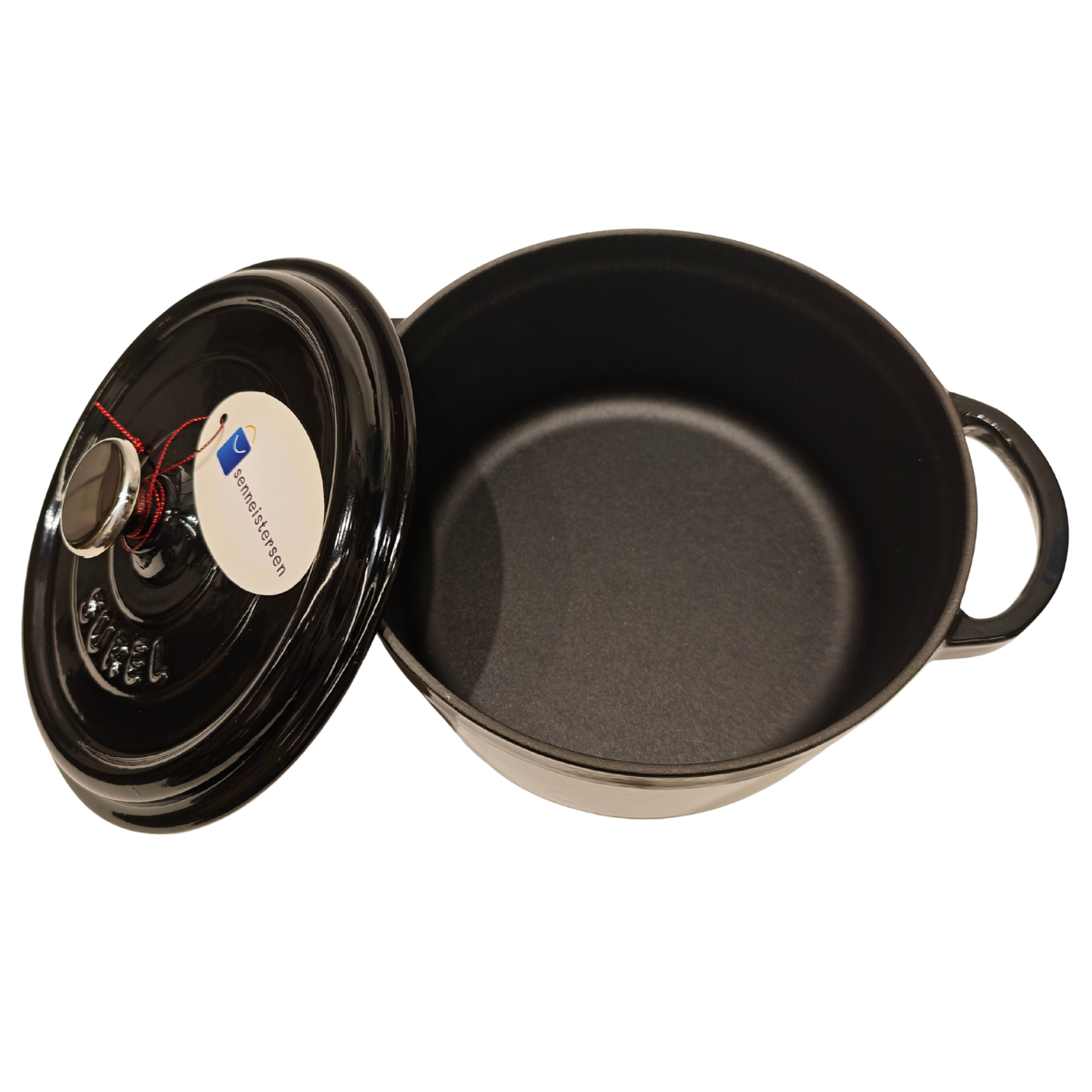 Sürel 20 cm Yuvarlak Tencere Parlak Siyah