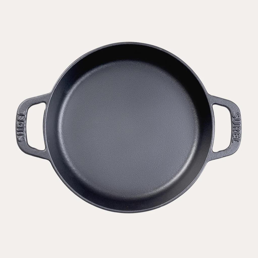 Sürel 20 cm Yuvarlak Düz Sahan Mat Siyah