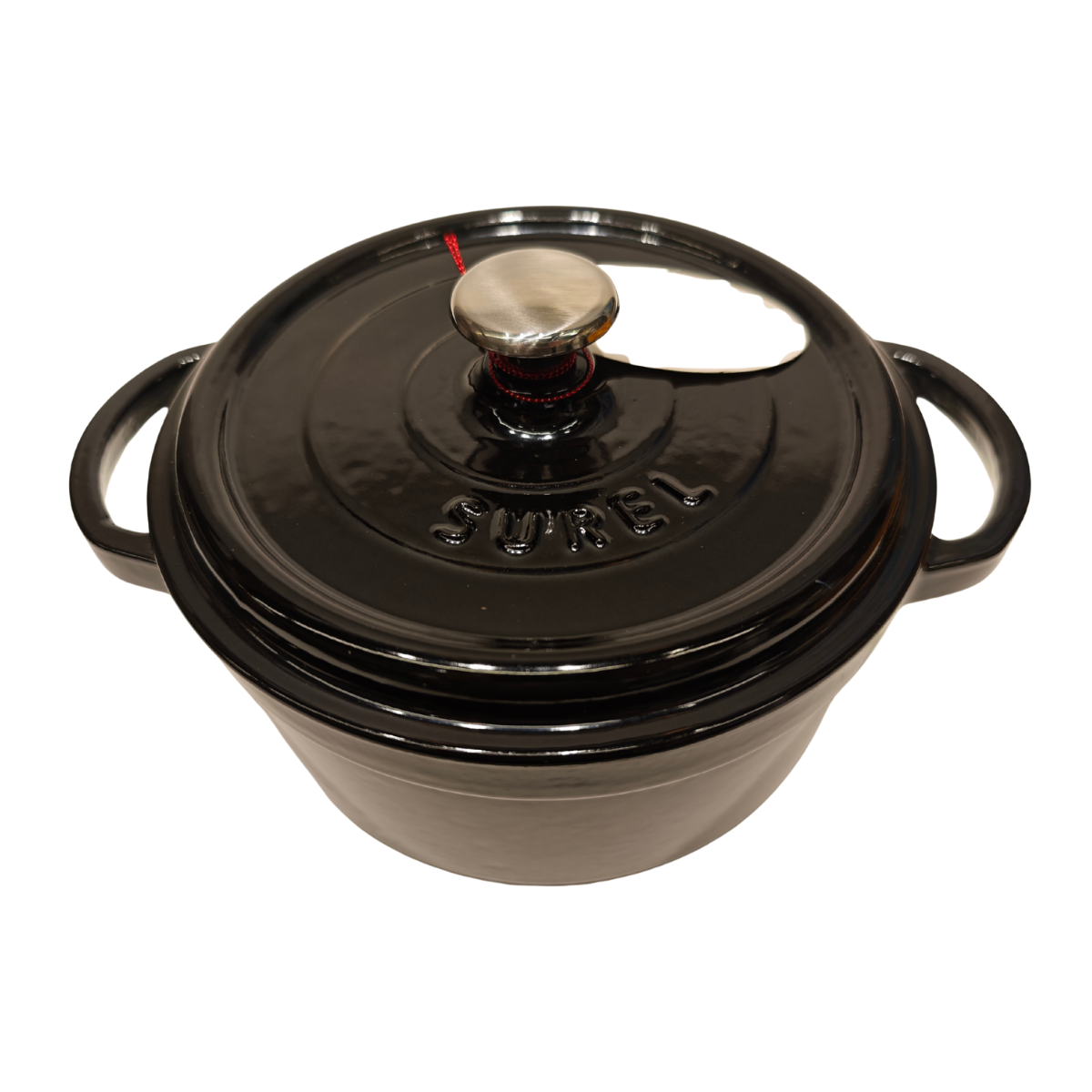 Sürel 20 cm Yuvarlak Tencere Parlak Siyah