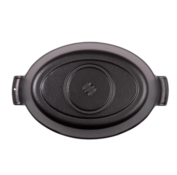 Sürel 16*14,5 cm Oval Düz Tabak Sahan Mat Siyah