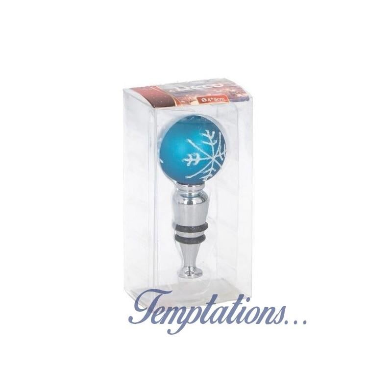 Noel şapkası figürlü şişe kapağı-mavi