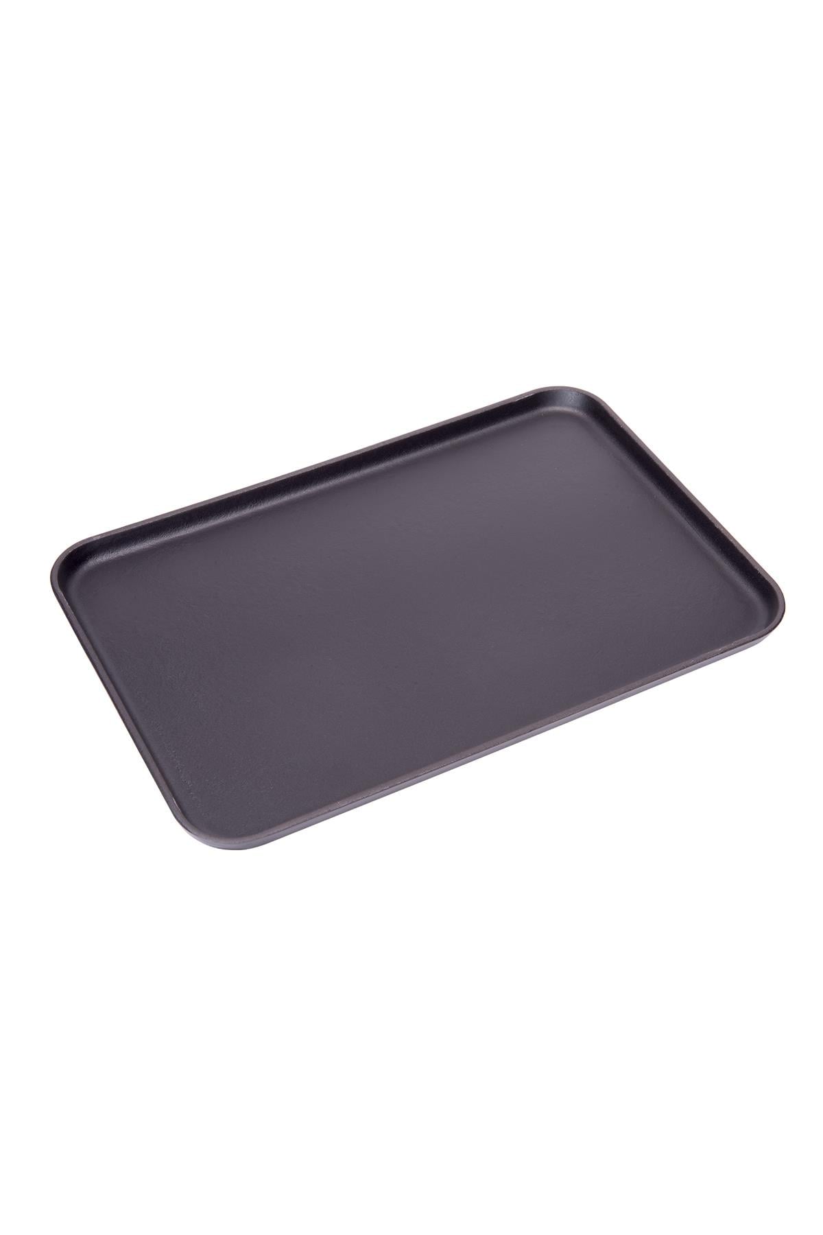 Sürel 20*30 cm Dikdörtgen Düz Sunum Tabak Mat Siyah