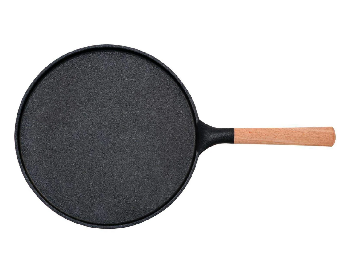 Noble life Döküm Granit Krep Tavası 28cm Ahşap Saplı