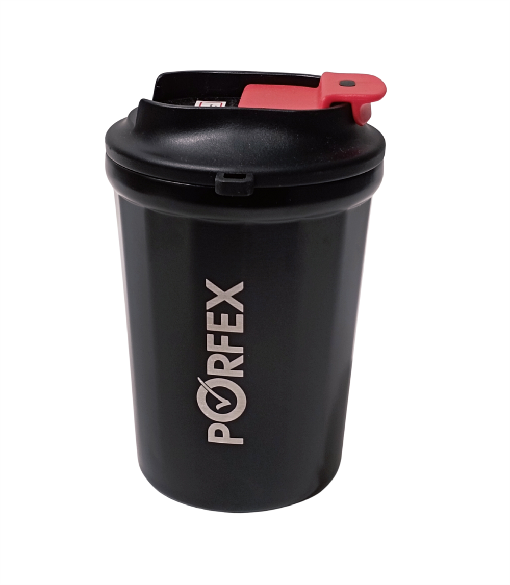 Porfex 5357 Mat Siyah Çelik Termos