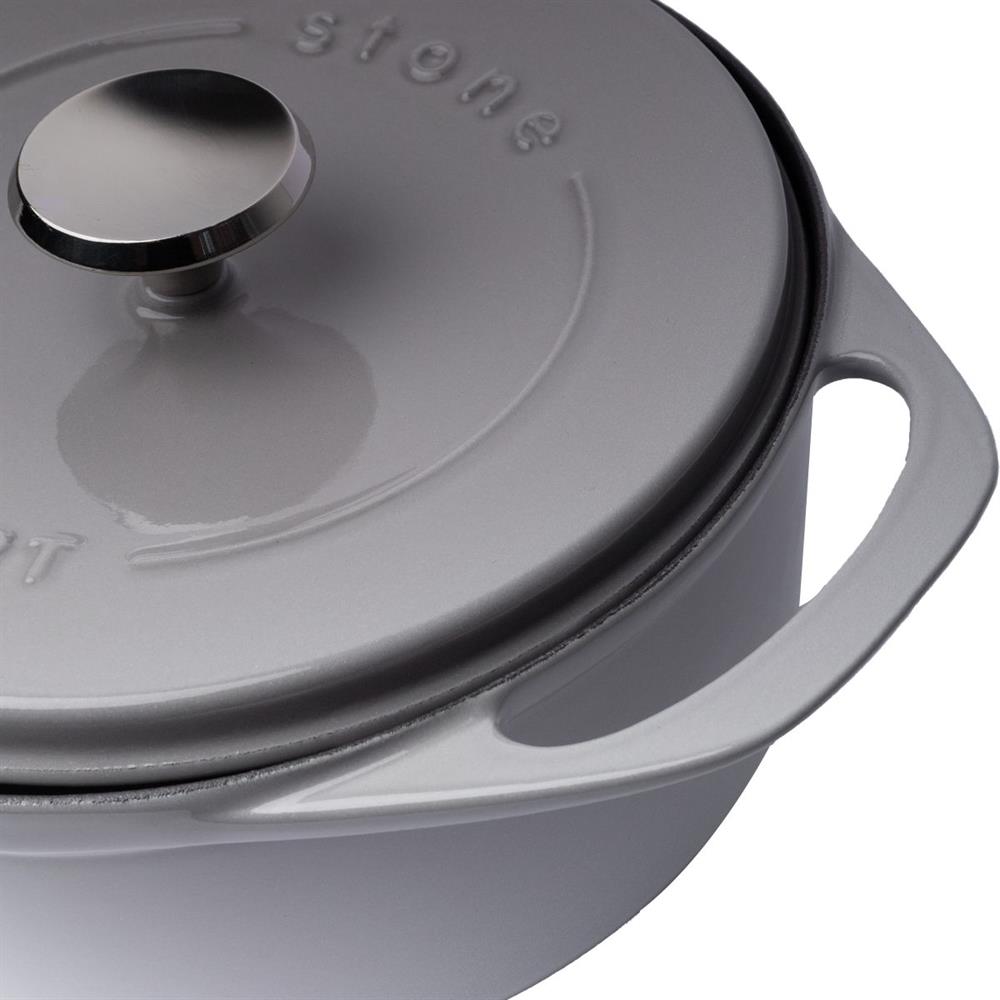 Pot Art Gri 28 cm Derin Döküm Tencere