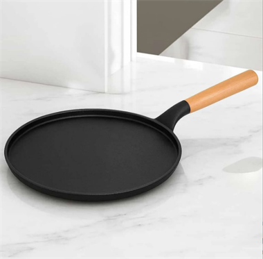 Noble life Döküm Granit Krep Tavası 28cm Ahşap Saplı