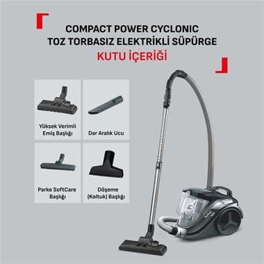 Tefal TW37B1TR Compact Power Cyclonic 850 Watt 1,5 L Kapasit