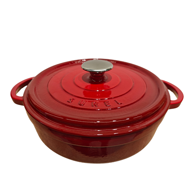 Sürel 28 cm Yuvarlak Sığ Tencere Degrade Kırmızı