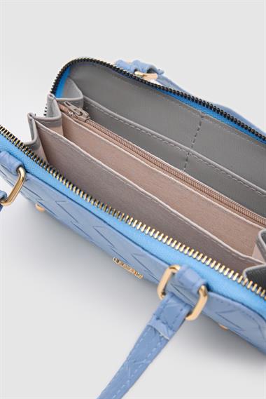 OLLBAG Klosa Mavi Renk Çapraz Çanta Cüzdan