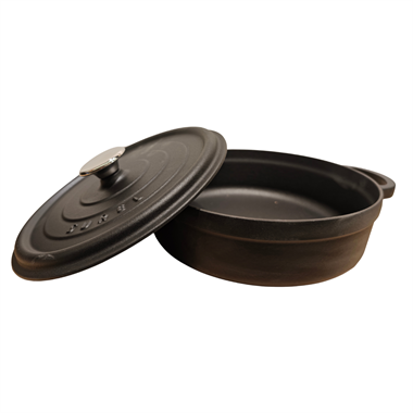 Sürel 28 cm Yuvarlak Sığ Tencere Mat Siyah