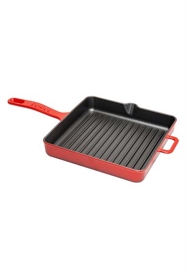 Sürel 25 cm Kare Izgara Tava Degrade Kırmızı
