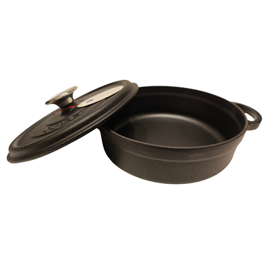 Sürel 24 cm Yuvarlak Sığ Tencere Mat Siyah