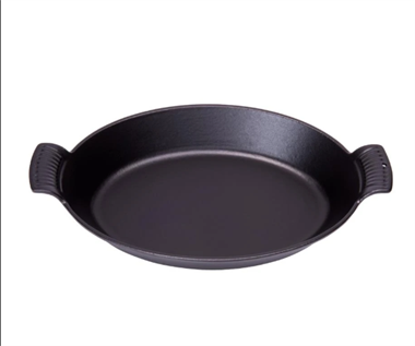 Sürel 23*17 cm Oval Düz Tabak Sahan Mat Siyah