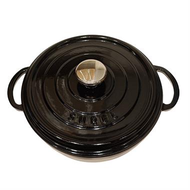 Sürel 28 cm Yuvarlak Sığ Tencere Parlak Siyah