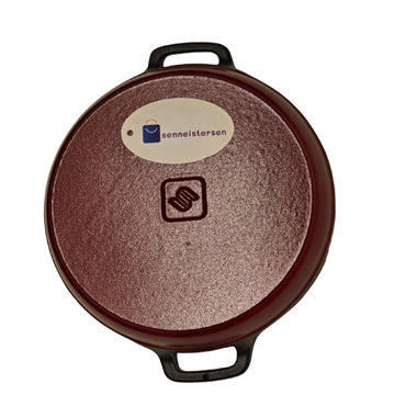 Sürel 22 cm Yuvarlak Düz Sahan Saten Bordo