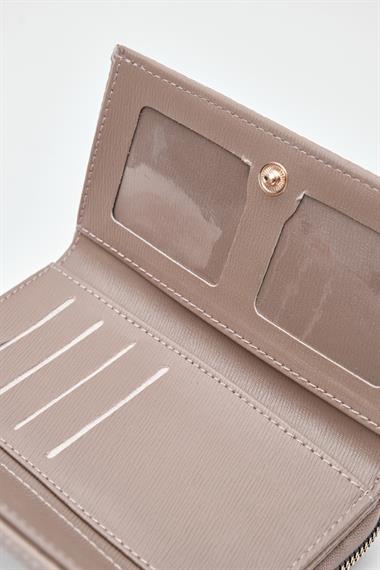 OLLBAG Maloni Vizon Ponpon Detaylı Yumuşak Bayan Cüzdan