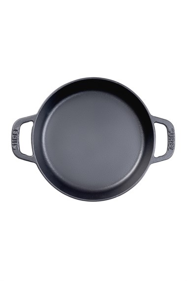 Sürel 22 cm Yuvarlak Düz Tava Mat Siyah