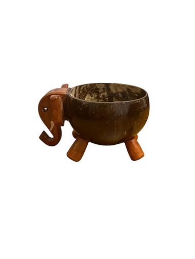 AHŞAP EL YAPIMI FİL FİGÜRLÜ KASE