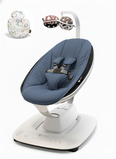 4moms Mamaroo 5.0 Elektrikli Ana Kucağı - Slate Blue + Yenidoğan Destek Pedi