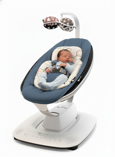 4moms Mamaroo 5.0 Elektrikli Ana Kucağı - Slate Blue + Yenidoğan Destek Pedi