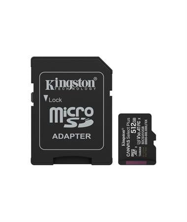 512GB microSDXC Canvas Select Plus Gen3 150MB/s A1 Card + Adapter