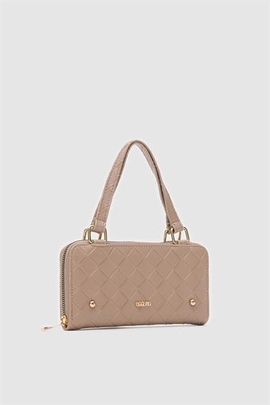 OLLBAG Klosa Vizon Renk Çapraz Çanta Cüzdan