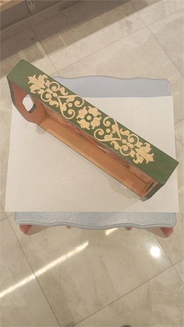 El boyama ahşap tepsi 23*17