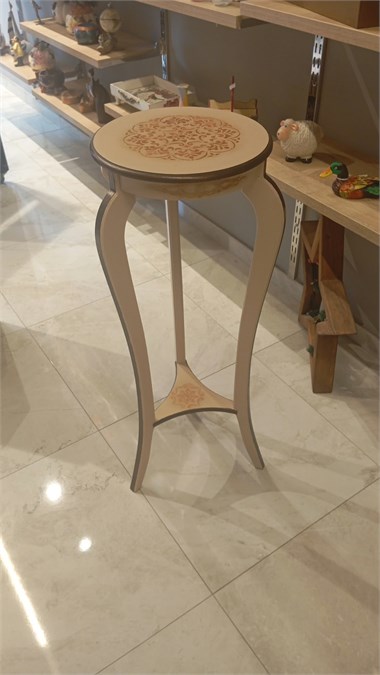 El boyama ahşap fiskos h:91cm çap:34cm