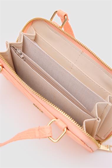 OLLBAG Klosa Yavruağzı Renk Çapraz Çanta Cüzdan