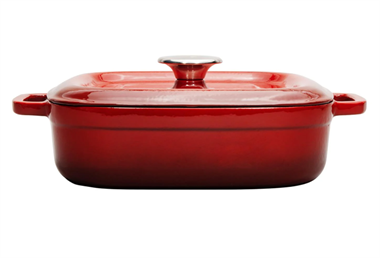 Sürel 26 cm Kare Sığ Tencere Degrade Kırmızı