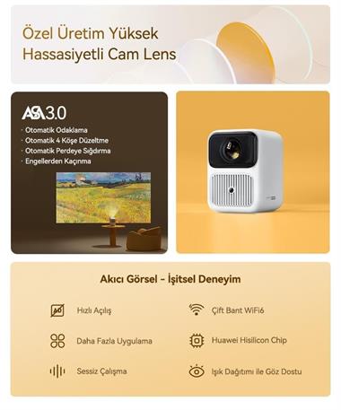 Wanbo Dali 1 Taşınabilir Projeksiyon Cihazı Bluetooth Hoparlör Modlu