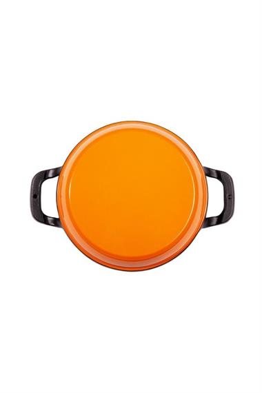 Sürel 16 cm Yuvarlak Düz Sahan Parlak Turuncu