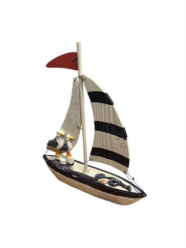 AHŞAP EL YAPIMI YELKENLİ MARTILI TEKNE