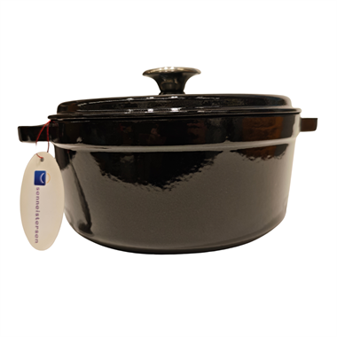 Sürel 24 cm Yuvarlak Tencere Parlak Siyah