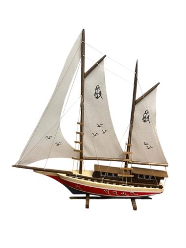 AHŞAP EL YAPIMI YELKENLİ TEKNE