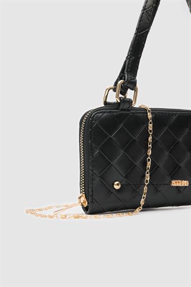 OLLBAG Klosa Siyah Renk Çapraz Çanta Cüzdan
