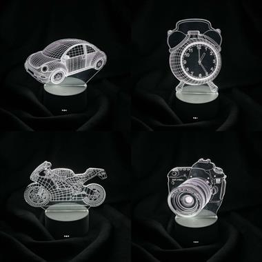 AVEC AV-333 3D PİLLİ + USBLİ MASA LAMBASI