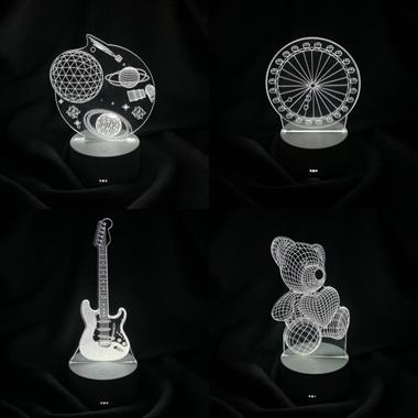 AVEC AV-333 3D PİLLİ + USBLİ MASA LAMBASI