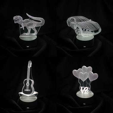 AVEC AV-333 3D PİLLİ + USBLİ MASA LAMBASI