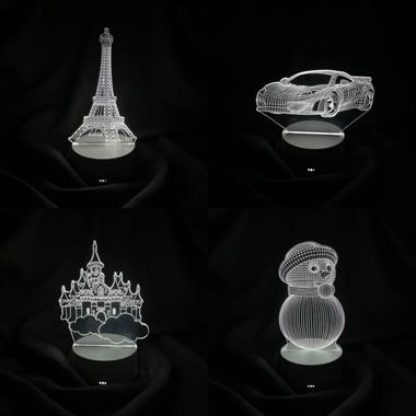 AVEC AV-333 3D PİLLİ + USBLİ MASA LAMBASI