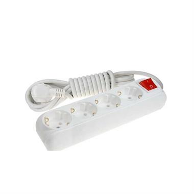 Almera 4lü Anahtarlı Topraklı Priz 3 Mt.