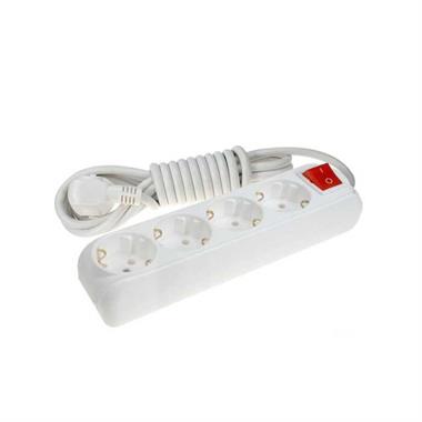 Almera 4lü Anahtarlı Topraklı Priz 5 Mt.