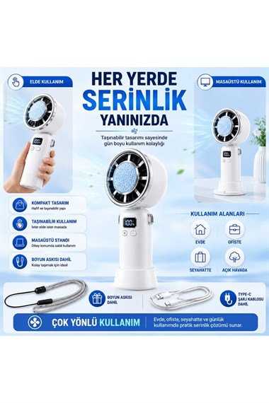 Bychie Okmore AY11 El tipi mini Fan- Beyaz