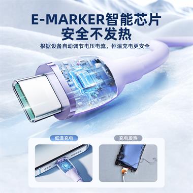 JOYROOM SA29-AC3 3A USB A-TYPE C 1.2M-PURPLE