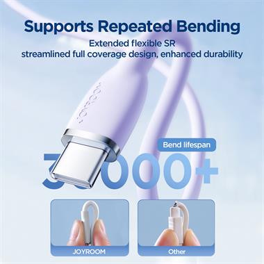 JOYROOM SA29-CC5 100W TYPE C-TYPE C 1.2M-PURPLE