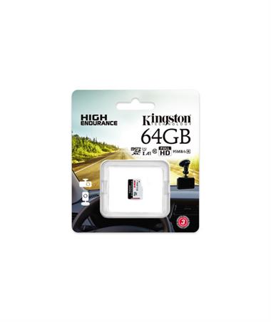 Kingston 64GB microSDHC Endurance 95R/30W C10 A1 UHS-I Card Only