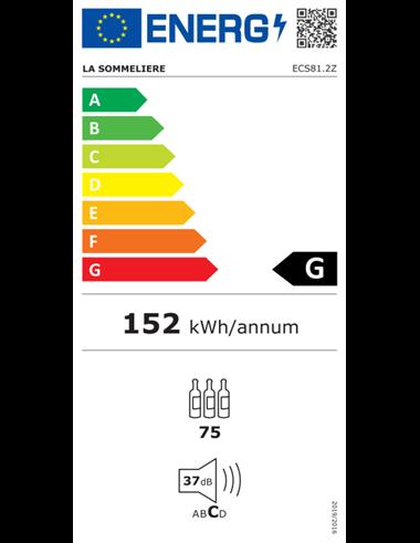 La Sommeliere Service Solo Şarap Dolabı, 75 Şişe Kapasiteli ECS812Z