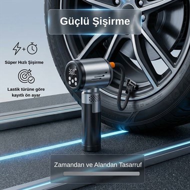 Laiser VT-130 17.000Pa 4 In 1 Pompa Özellikli Yedek Bataryalı Araç İçi süpürge